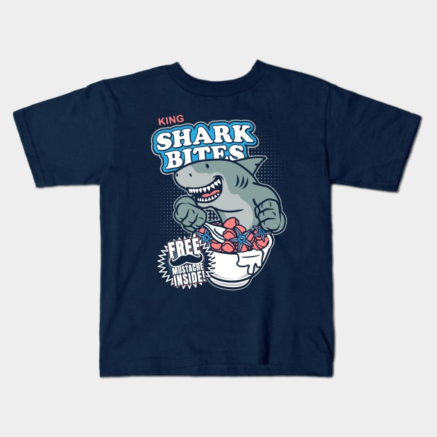 Shark Bites Kids T-Shirt by CoDDesigns